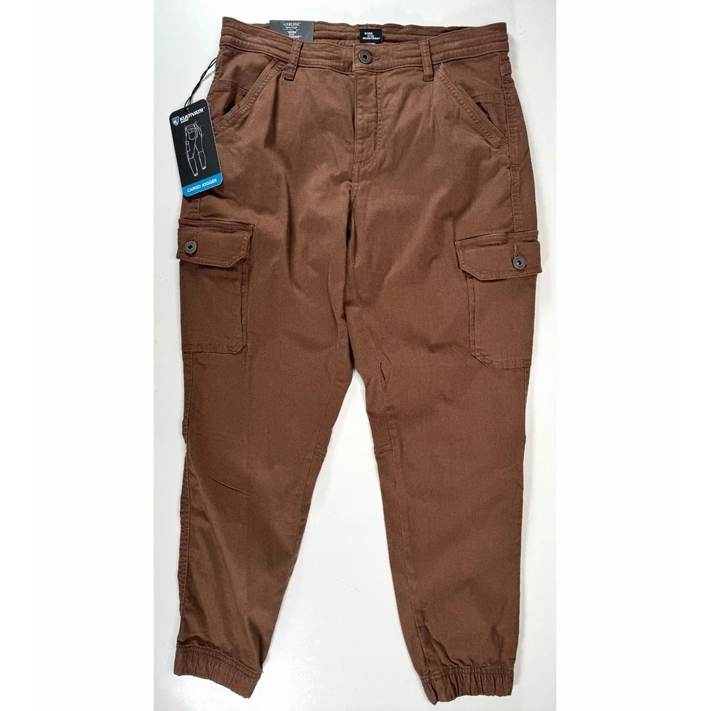 KUHL Kultivatr Joggr Stretch Twill Cargo Pant Womens 6 Regular Relaxed Brown UV‎